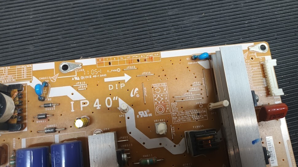 Used Non-Working PSIV231411A Samsung Power Supply Board - For Parts Only