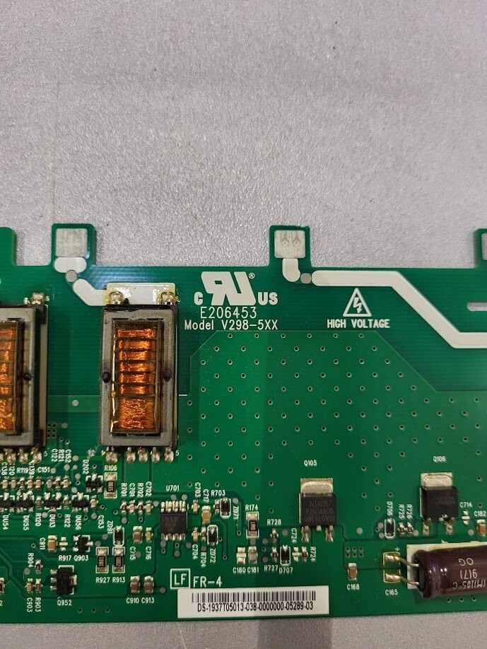 Model V298-5XX High Voltage Circuit Board - Untested for Parts or Repair