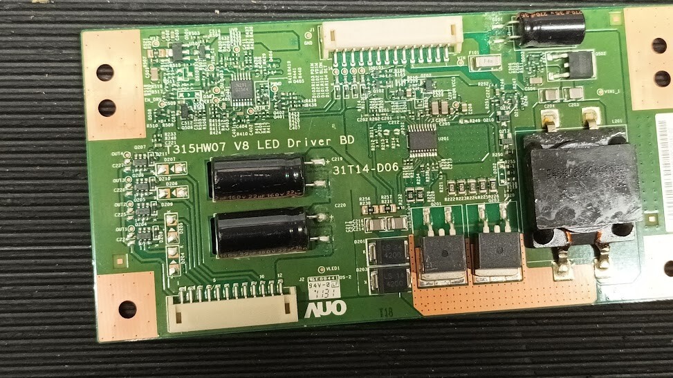 Used 315HW07 V8 LED Driver Board 31T14-D06 - Non Working for Parts/Repair
