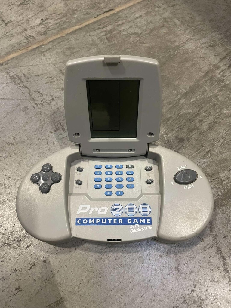 Pro 2001 Computer Game with Calculator Gray Faulty for Parts or Repair