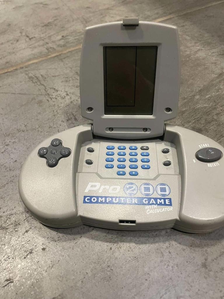 Pro 2001 Computer Game with Calculator Gray Faulty for Parts or Repair