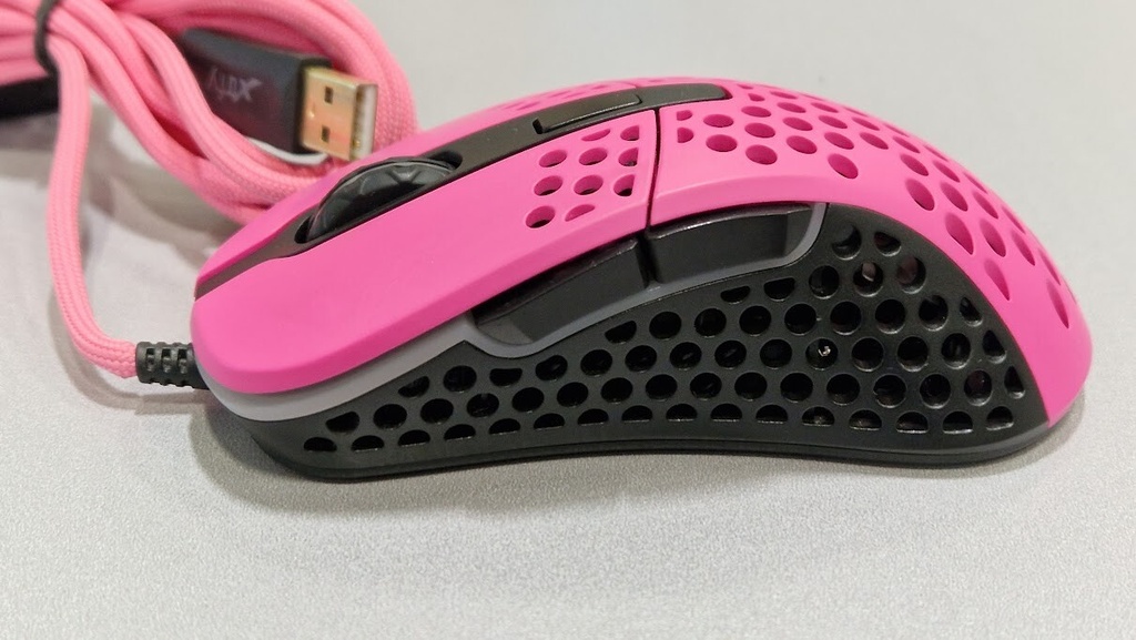 Xtrfy XG-M4-RGB Ergonomic Pink Wired Gaming Mouse Used Working