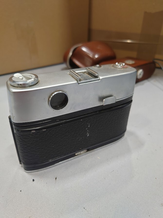 Vintage Agfa Prontor-Matic-P Selecta Camera 1:2.8/45 Germany + Case Not Working