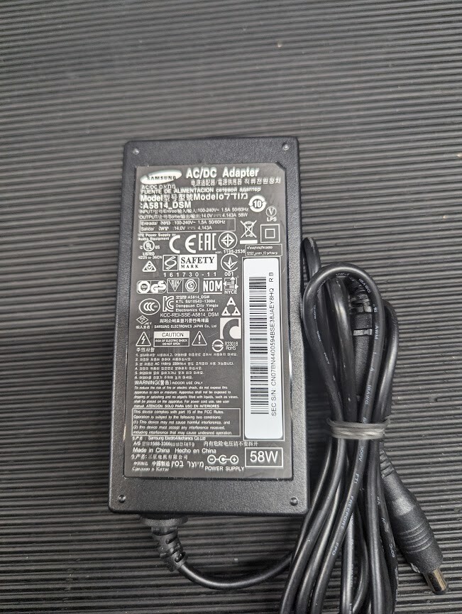 SAMSUNG A5814-DSM AC Adapter 14.0V 4.143A Used Working Without Power Cord