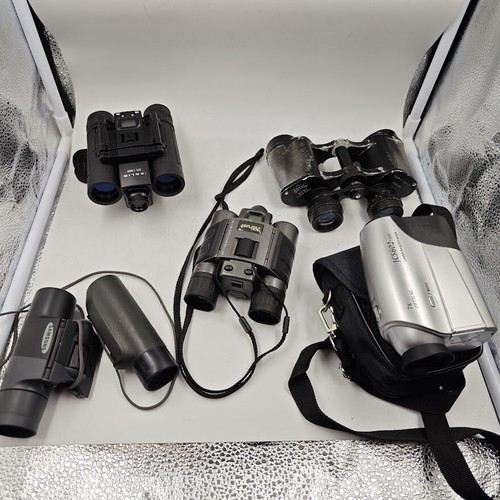 Lot of 5 Binoculars - For Parts, Various Damages, No Accessories