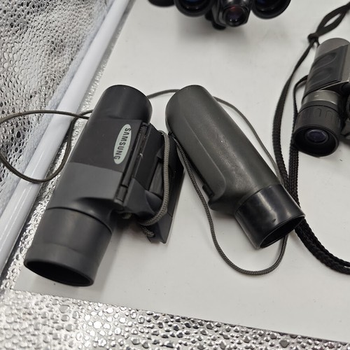 Lot of 5 Binoculars - For Parts, Various Damages, No Accessories