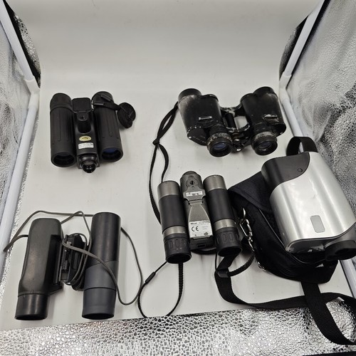 Lot of 5 Binoculars - For Parts, Various Damages, No Accessories
