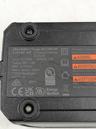 Bosch eBike Battery Charger 36-2 BCS230 36V - Working