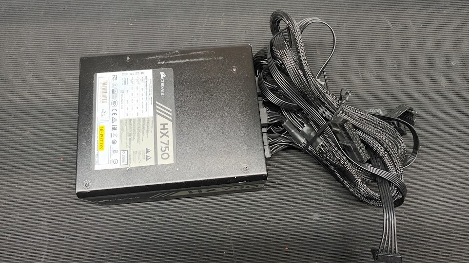 Used Corsair HX750 RPS0074 750W Power Supply – No Power Cord, Fully Working