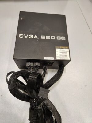 Evga 650 GQ 650W Gold power Supply Without 80+ Gold Power Cord Used Working