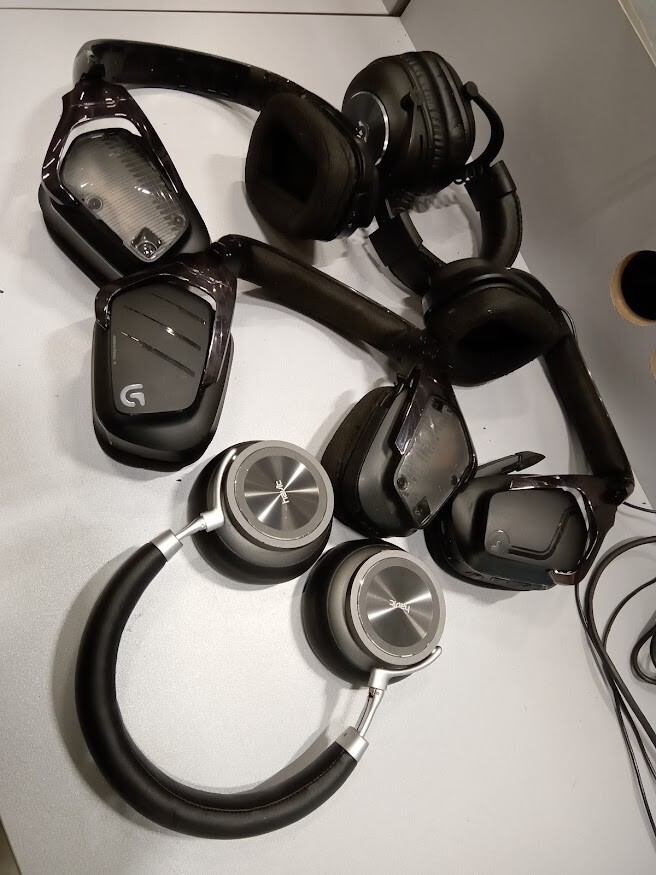 Lot of 5 Logitech Havic Headset Various Models Used Not Working For Parts