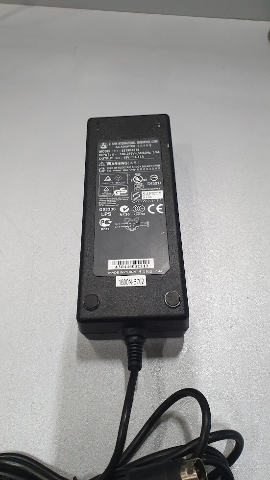 AC Adapter 0219B1875 18V 4.17A Used Working Without Power Cord