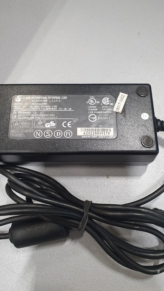 AC Adapter LSE0202A1990 19V 4.74A Used Working Without Power Cord