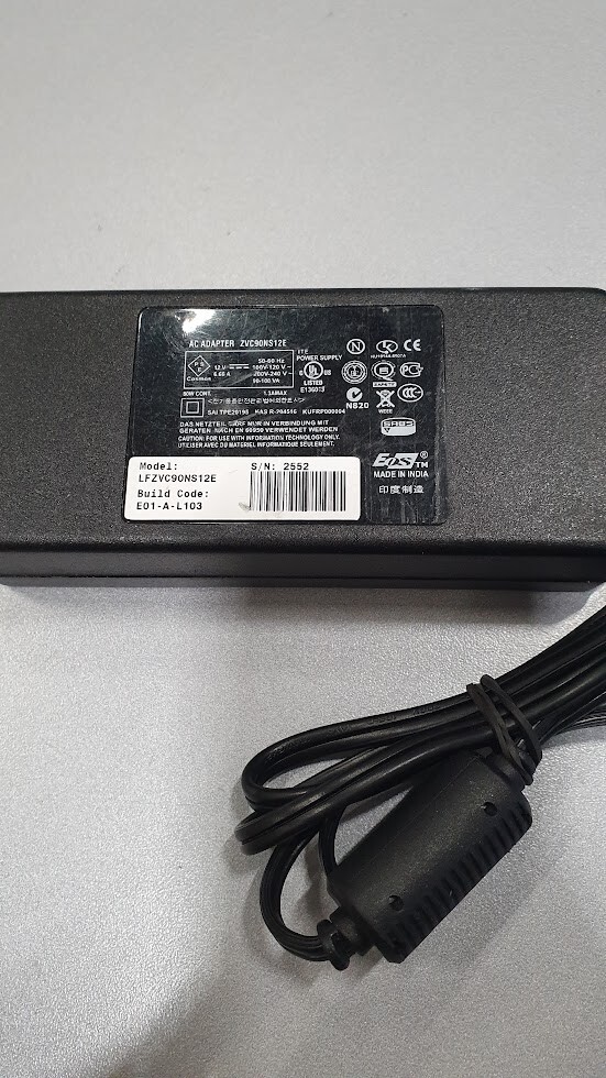 AC Adapter LFZV90NS12E 12V Used Working Without Power Cord