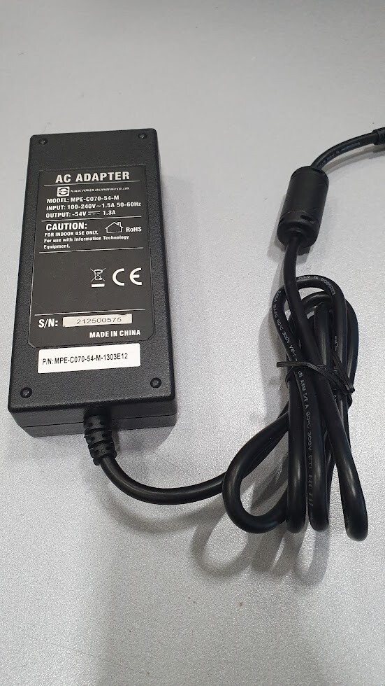 AC Adapter MPE-C070-54-M 54V 1.3A Used Working Without Power Cord