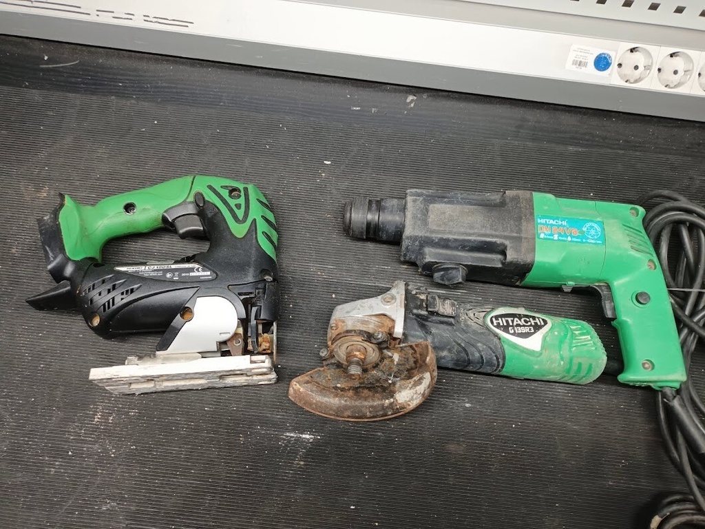 Lot of 3 Used Hitachi Power tools  Various Models, Not Working, For Parts/Repair