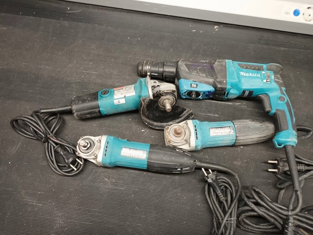Lot of 4 Used Makita Power tools  Various Models, Not Working, For Parts/Repair